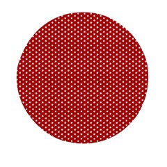 Stars Red Ink Mini Round Pill Box