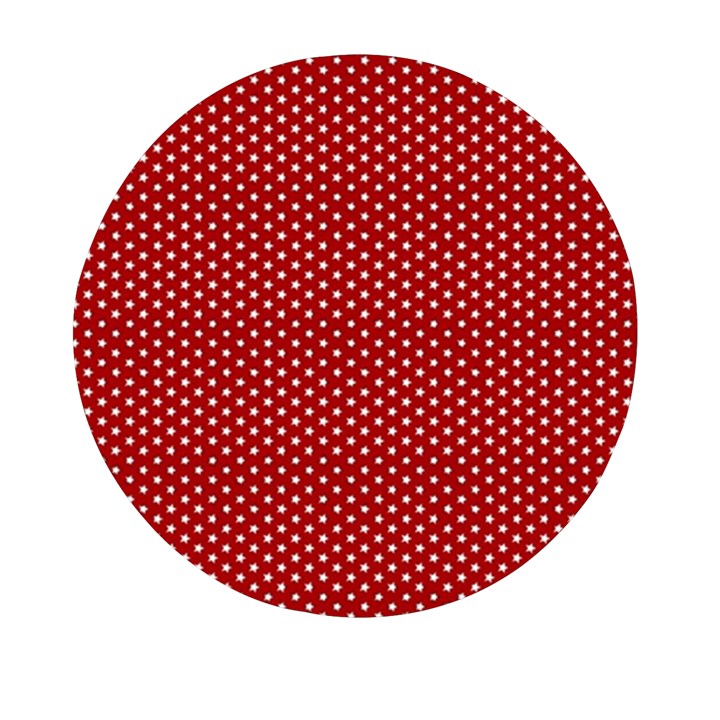 Stars Red ink Mini Round Pill Box