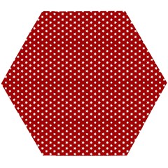 Stars Red Ink Wooden Puzzle Hexagon by goljakoff