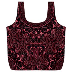 Burgundy Full Print Recycle Bag (xl) by LW323