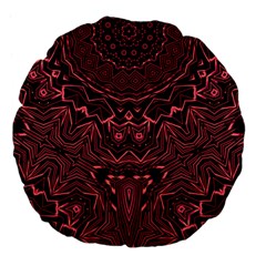 Pink & Black Large 18  Premium Flano Round Cushions by LW323