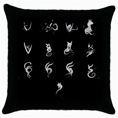 Katzen Cats Katzen Cats Throw Pillow Case (black) by WetdryvacsLair