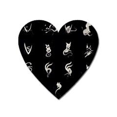 Katzen Cats Katzen Cats Heart Magnet by WetdryvacsLair