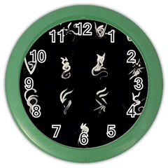 Katzen Cats Katzen Cats Color Wall Clock by WetdryvacsLair