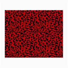 Red And Black Leopard Spots, Animal Fur Small Glasses Cloth by Casemiro