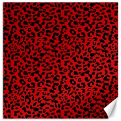 Red And Black Leopard Spots, Animal Fur Canvas 20  X 20  by Casemiro