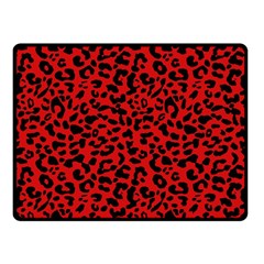 Red And Black Leopard Spots, Animal Fur Fleece Blanket (small) by Casemiro