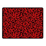 Red and black leopard spots, animal fur Fleece Blanket (Small) 50 x40  Blanket Front