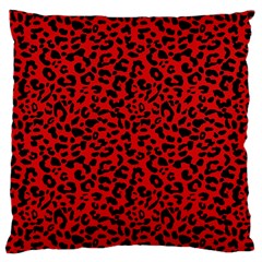 Red And Black Leopard Spots, Animal Fur Standard Flano Cushion Case (two Sides) by Casemiro