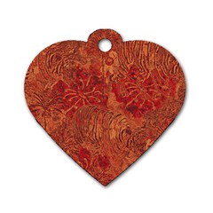 Animalprintfnl1 Dog Tag Heart (one Side) by PollyParadise