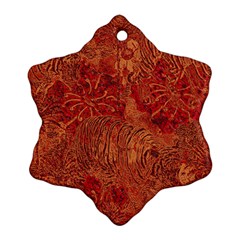 Animalprintfnl1 Snowflake Ornament (two Sides)