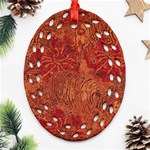 Animalprintfnl1 Oval Filigree Ornament (Two Sides) Front