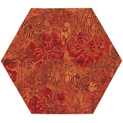 Animalprintfnl1 Wooden Puzzle Hexagon by PollyParadise