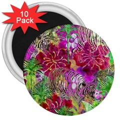 Jungle Love 3  Magnets (10 Pack)  by PollyParadise