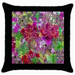 Jungle Love Throw Pillow Case (black) by PollyParadise