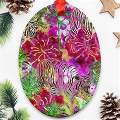 Jungle Love Oval Ornament (two Sides)