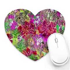 Jungle Love Heart Mousepads by PollyParadise