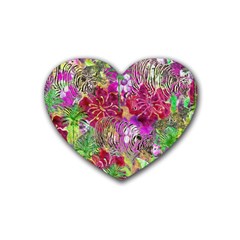 Jungle Love Rubber Coaster (heart)  by PollyParadise