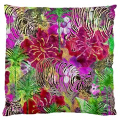 Jungle Love Large Cushion Case (one Side) by PollyParadise