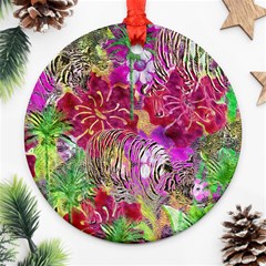 Jungle Love Round Ornament (two Sides)