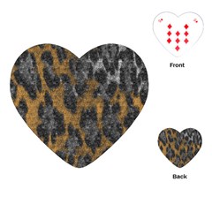 Animalprint Playing Cards Single Design (heart)