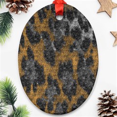 Animalprint Oval Ornament (two Sides)