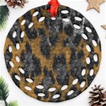 Animalprint Round Filigree Ornament (Two Sides) Front