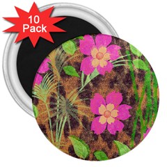 Jungle Floral 3  Magnets (10 Pack)  by PollyParadise