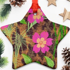 Jungle Floral Star Ornament (two Sides) by PollyParadise