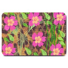 Jungle Floral Large Doormat  by PollyParadise