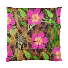 Jungle Floral Standard Cushion Case (one Side) by PollyParadise