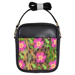 Jungle Floral Girls Sling Bag by PollyParadise