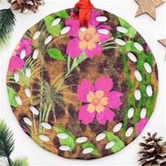 Jungle Floral Ornament (round Filigree)