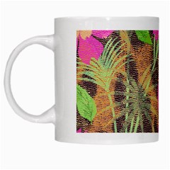 Jungle Floral White Mugs by PollyParadise