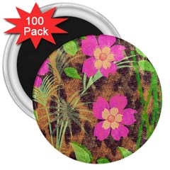 Jungle Floral 3  Magnets (100 Pack) by PollyParadise