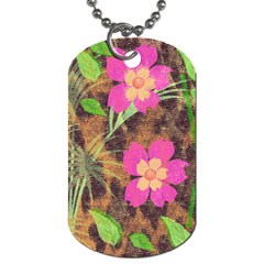 Jungle Floral Dog Tag (one Side) by PollyParadise