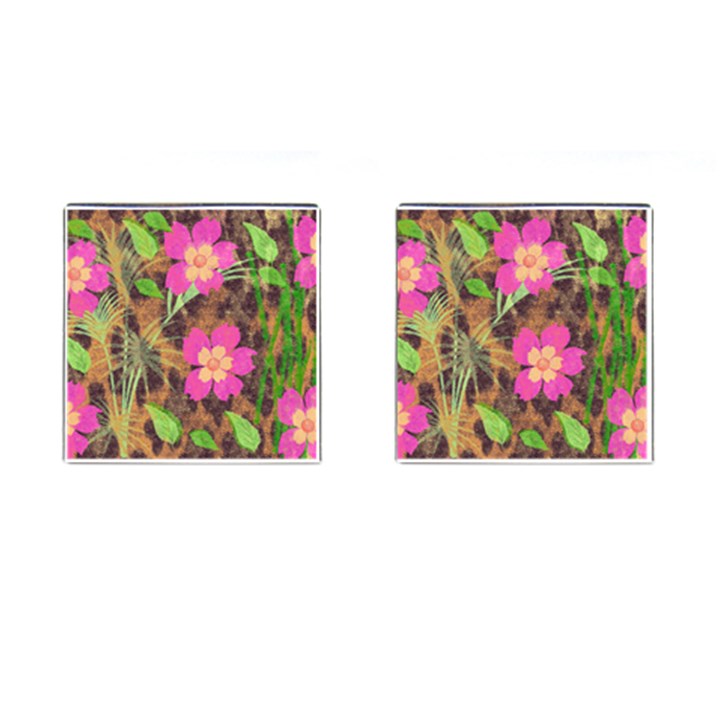 Jungle floral Cufflinks (Square)