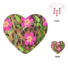 Jungle Floral Playing Cards Single Design (heart)