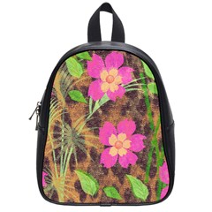 Jungle Floral School Bag (small) by PollyParadise