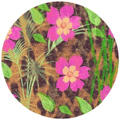 Jungle Floral Wooden Puzzle Round by PollyParadise