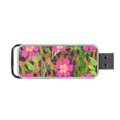 Jungle Floral Portable Usb Flash (one Side) by PollyParadise