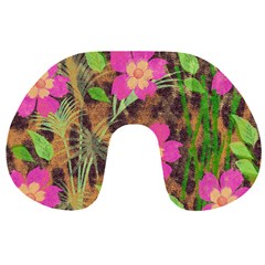 Jungle Floral Travel Neck Pillow by PollyParadise