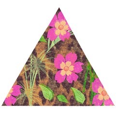 Jungle Floral Wooden Puzzle Triangle by PollyParadise