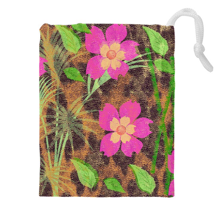 Jungle floral Drawstring Pouch (5XL)