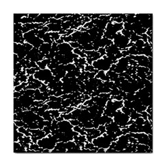 Black And White Grunge Abstract Print Tile Coaster by dflcprintsclothing