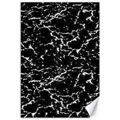 Black And White Grunge Abstract Print Canvas 12  X 18 