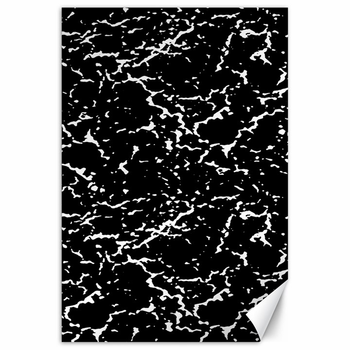 Black And White Grunge Abstract Print Canvas 20  x 30 