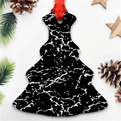 Black And White Grunge Abstract Print Christmas Tree Ornament (two Sides) by dflcprintsclothing