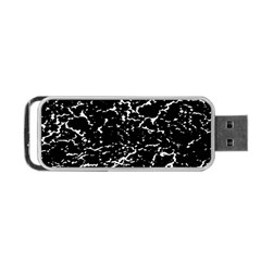 Black And White Grunge Abstract Print Portable Usb Flash (two Sides) by dflcprintsclothing