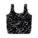 Black And White Grunge Abstract Print Full Print Recycle Bag (M) Back